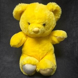 Vintage Fairview Yellow Stuffed Bear Stuffed Plush Animal Toy